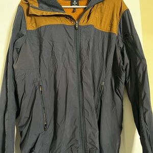 Kuhl Gray and Mustard Windbreaker